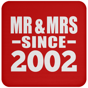 22nd Anniversary Mr & Mrs Since 2002 - Drink Coaster