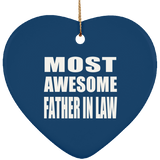 Most Awesome Father In Law - Heart Ornament