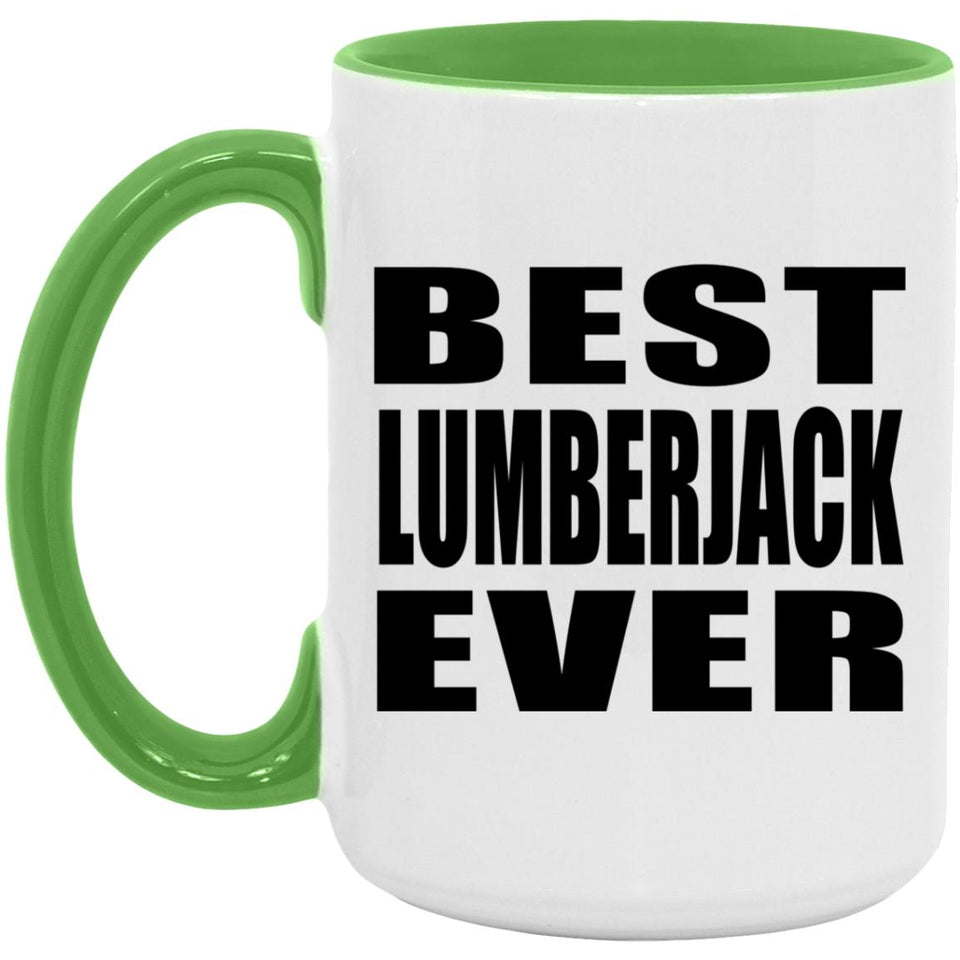 Best Lumberjack Ever - 15oz Accent Mug Green