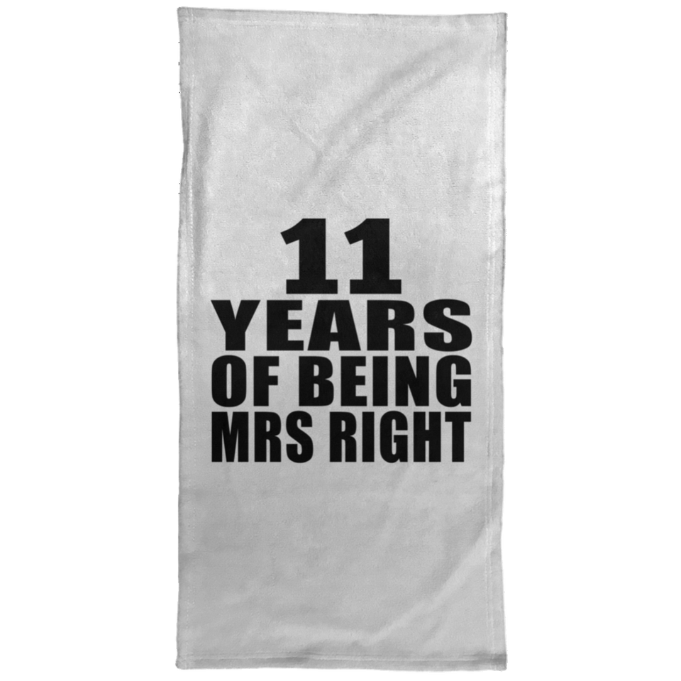 11th Anniversary 11 Years Of Being Mrs Right - Hand Towel