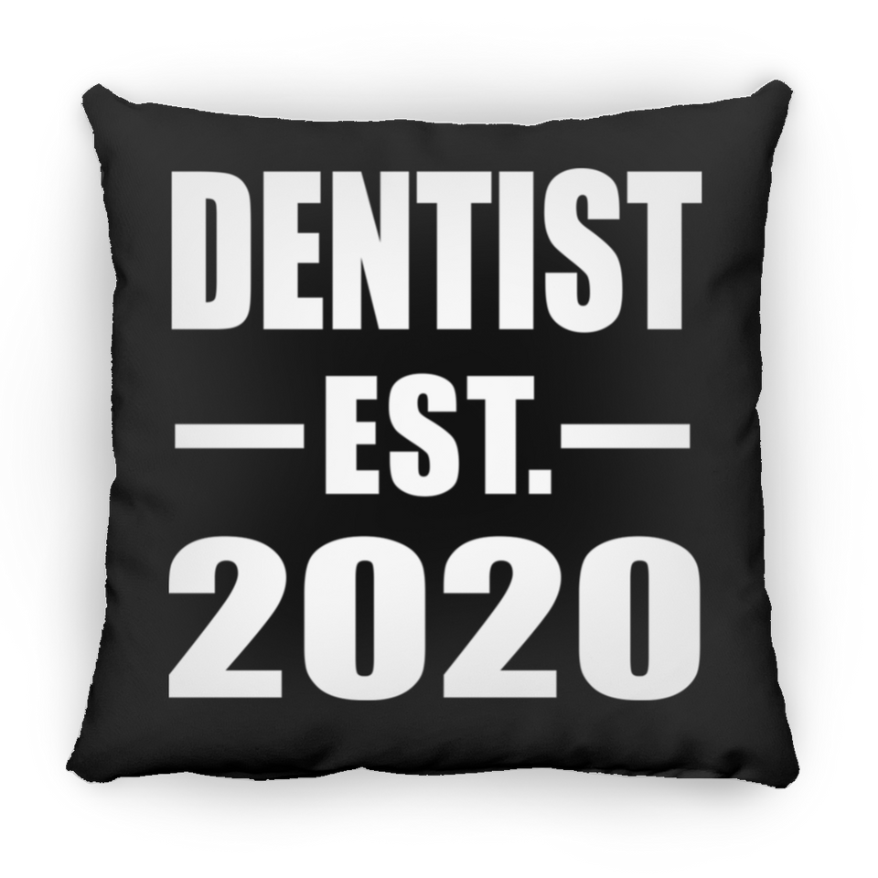 Dentist Established EST. 2020 - Throw Pillow Black