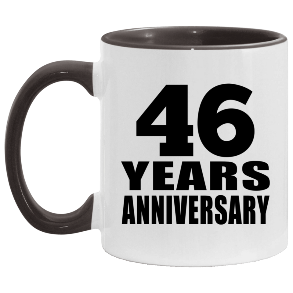 46th Anniversary 46 Years - 11oz Accent Mug Black