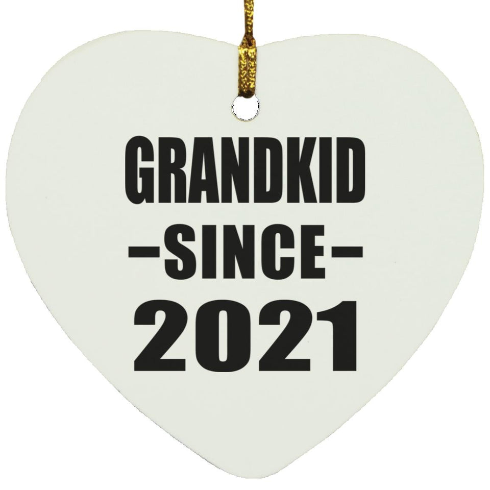 Grandkid Since 2021 - Heart Ornament