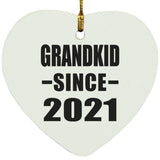 Grandkid Since 2021 - Heart Ornament