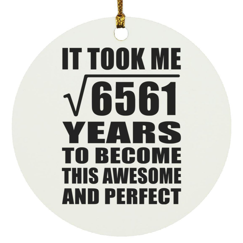 81st Birthday Took Square Root of 6561 Years To Awesome - Circle Ornament