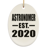 Astronomer Established EST. 2020 - Oval Ornament