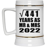 21st Anniversary Square Root of 441 Years As Mr & Mrs 2022 - Beer Stein