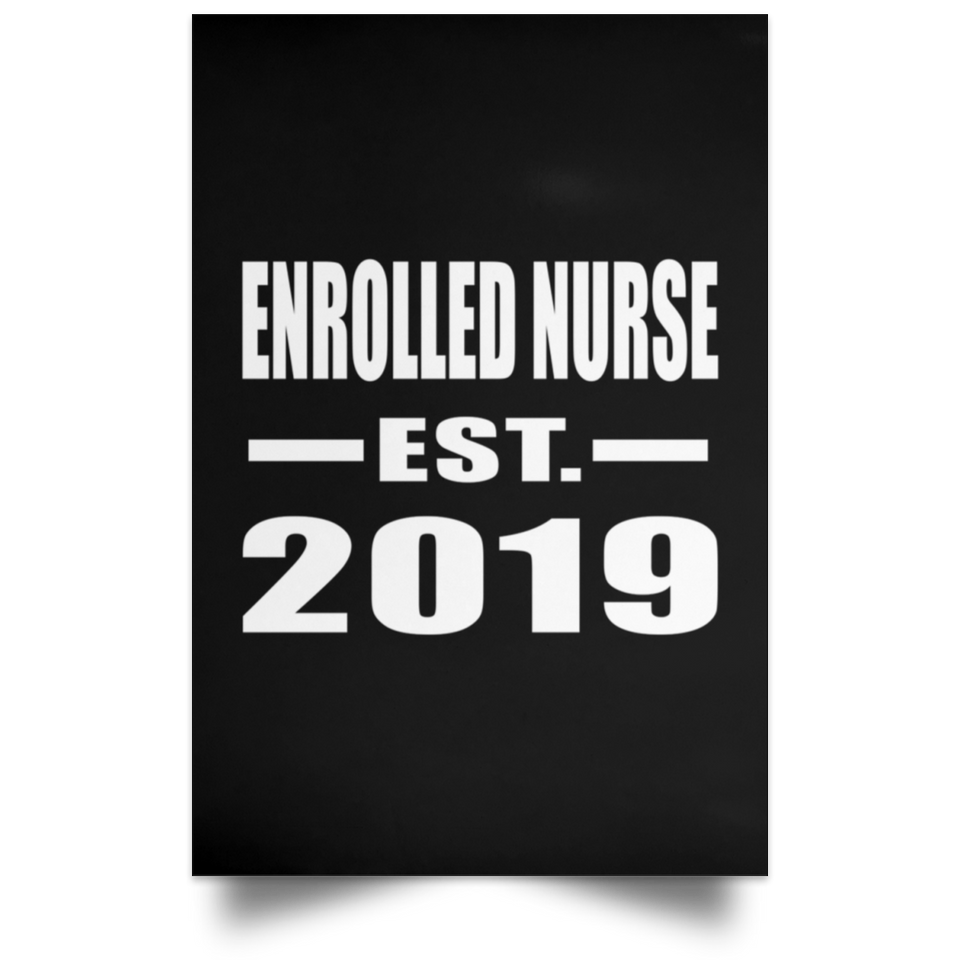 Enrolled Nurse Established EST. 2019 - Poster Portrait