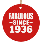 88th Birthday Fabulous Since 1936 - Circle Ornament
