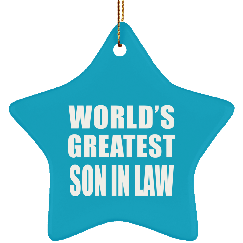 World's Greatest Son In Law - Star Ornament
