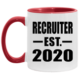 Recruiter Established EST. 2020 - 11oz Accent Mug Red
