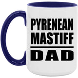 Pyrenean Mastiff Dad - 15oz Accent Mug Purple