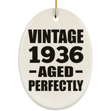 88th Birthday Vintage 1936 Aged Perfectly - Oval Ornament