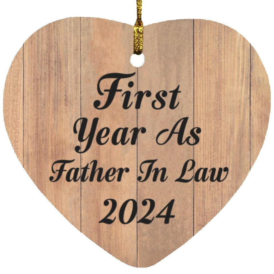 First Year As Father In Law 2024 - Heart Ornament C