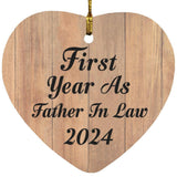 First Year As Father In Law 2024 - Heart Ornament C