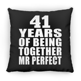 41st Anniversary 41 Years Of Being Mr Perfect - Throw Pillow Black