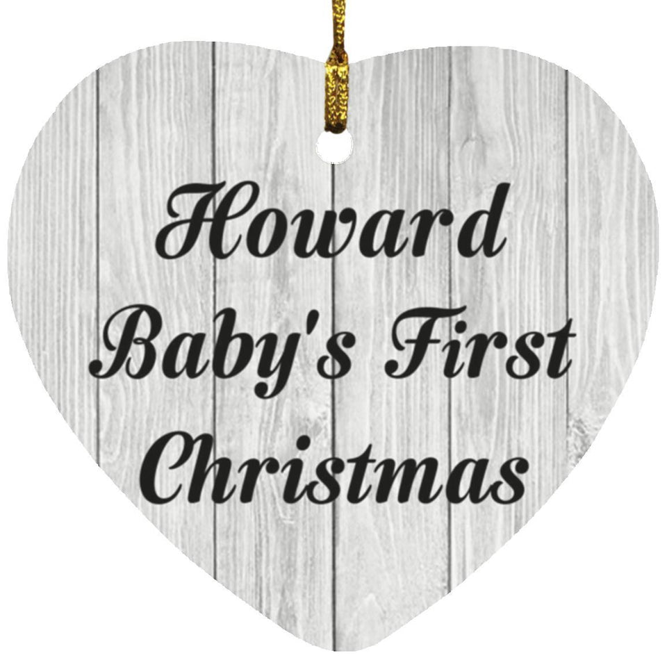 Howard Baby's First Christmas - Heart Ornament F