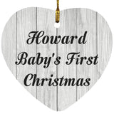 Howard Baby's First Christmas - Heart Ornament F