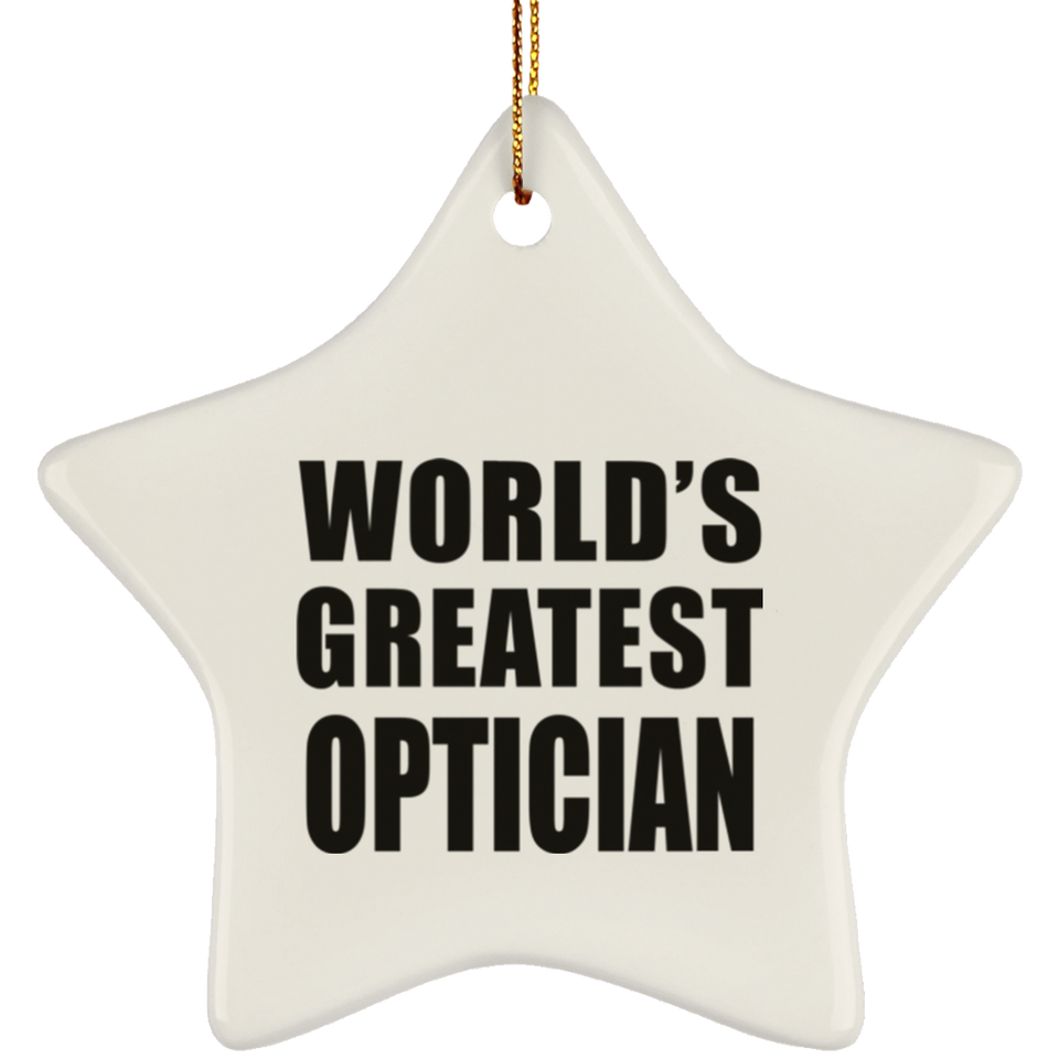 World's Greatest Optician - Star Ornament