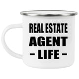 Real Estate Agent Life - 12oz Camping Mug