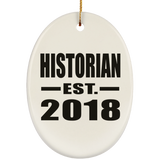 Historian Established EST. 2018 - Oval Ornament