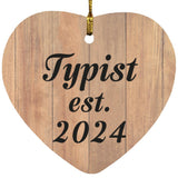 Typist Established Est. 2024 - Heart Ornament C