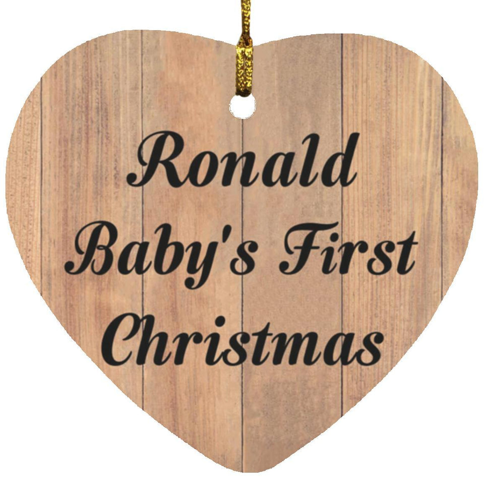 Ronald Baby's First Christmas - Heart Ornament C