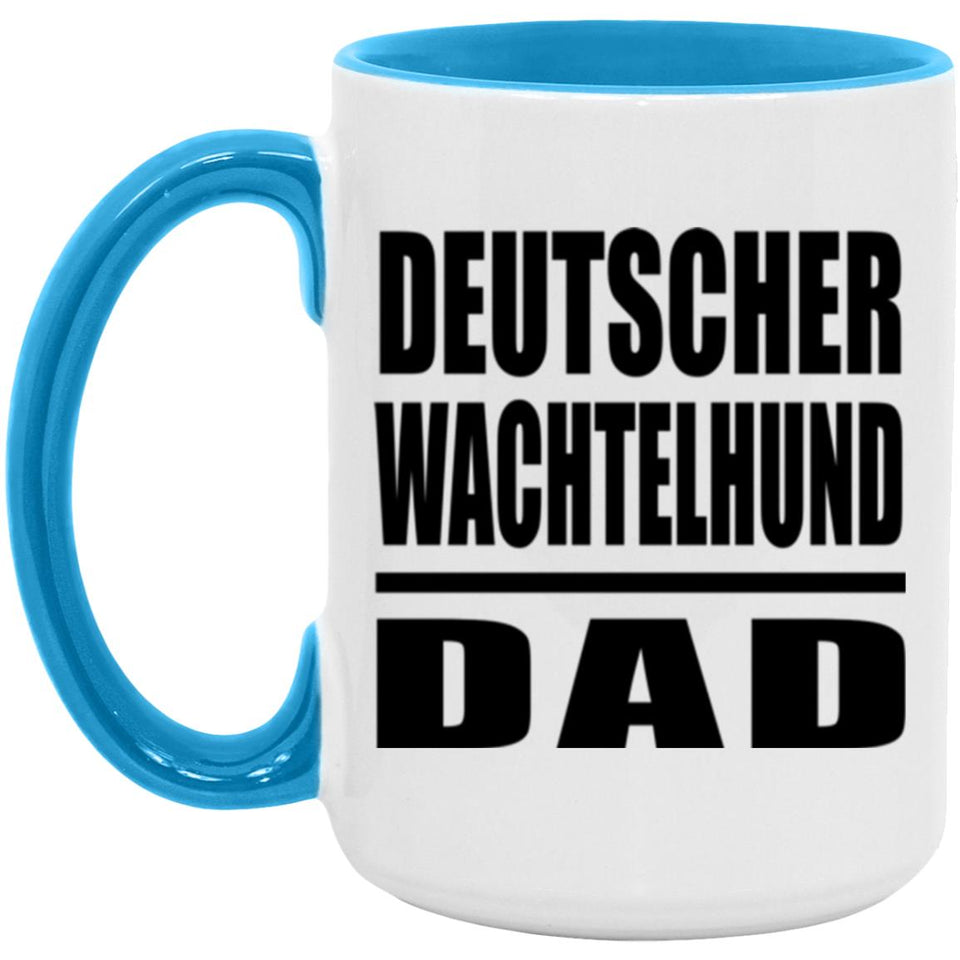 Deutscher Wachtelhund Dad - 15oz Accent Mug Blue