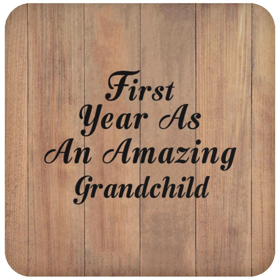 First Year As An Amazing Grandchild - Drink Coaster C