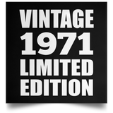 53rd Birthday Vintage 1971 Limited Edition - Poster Square