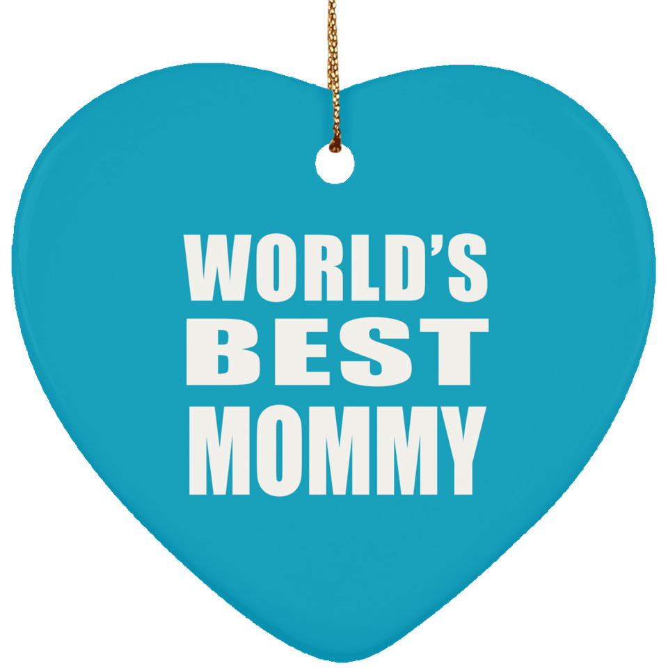 World's Best Mommy - Heart Ornament