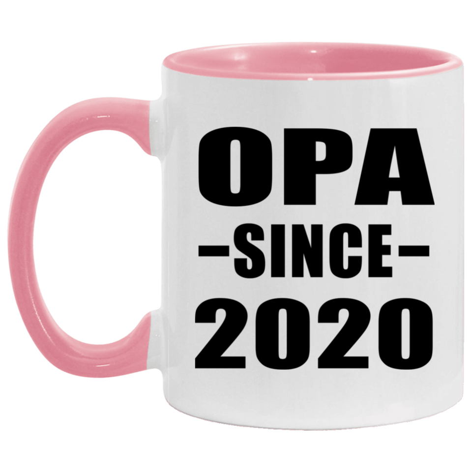Opa Since 2020 - 11oz Accent Mug Pink