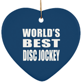 World's Best Disc Jockey - Heart Ornament