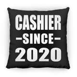Cashier Since 2020 - Throw Pillow Black