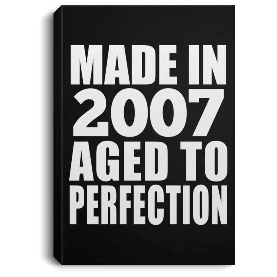 17th Birthday Made In 2007 Aged to Perfection - Canvas Portrait