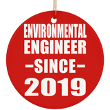 Environmental Engineer Since 2019 - Circle Ornament