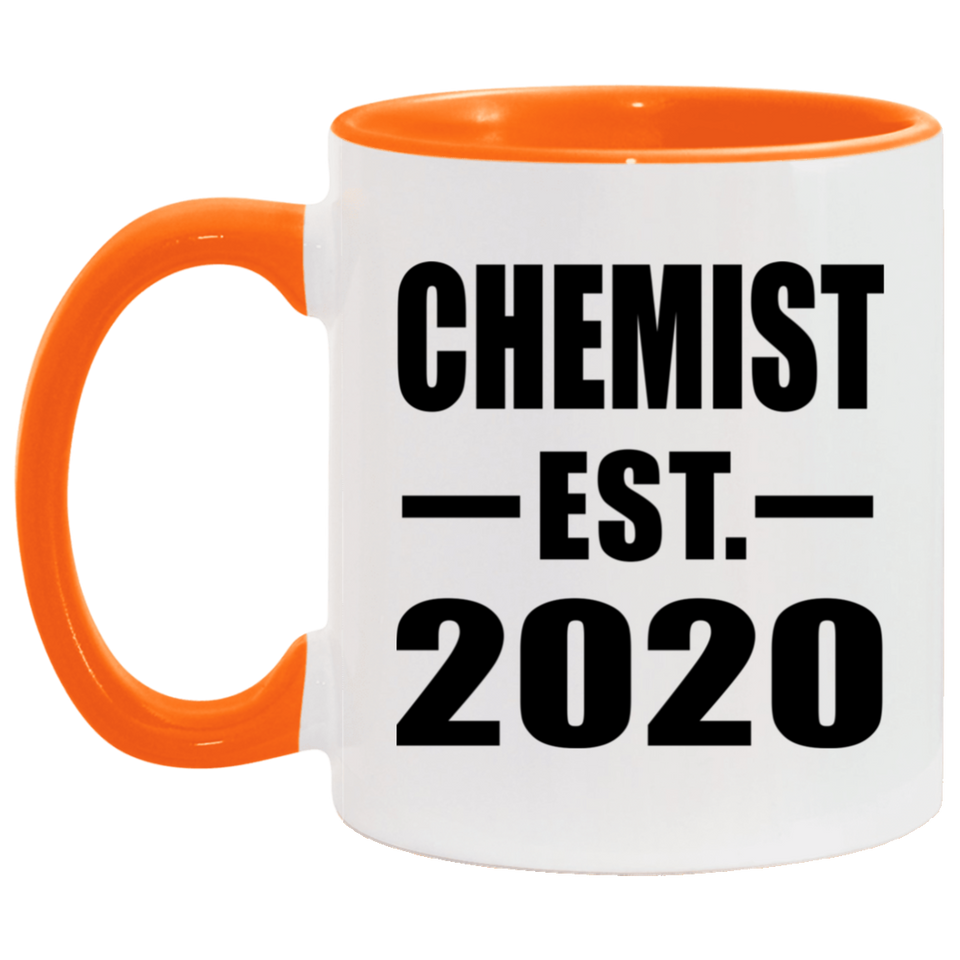 Chemist Established EST. 2020 - 11oz Accent Mug Orange