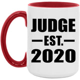 Judge Established EST. 2020 - 15oz Accent Mug Red