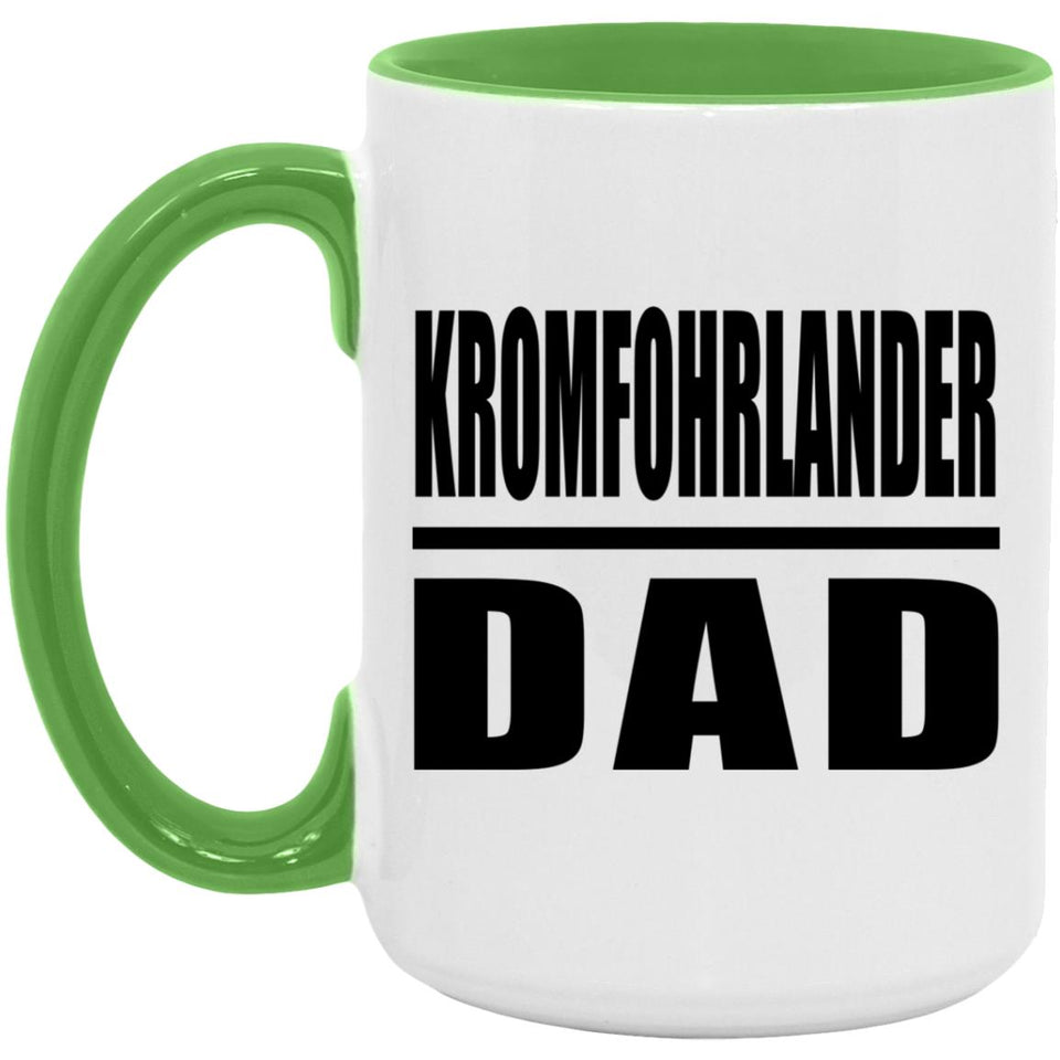 Kromfohrlander Dad - 15oz Accent Mug Green