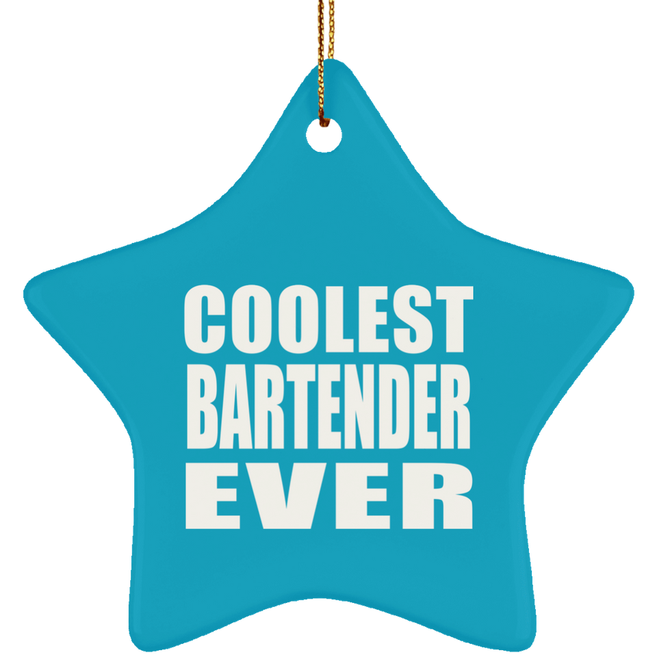 Coolest Bartender Ever - Star Ornament