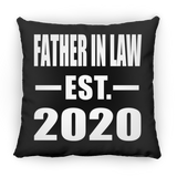 Father In Law Established EST. 2020 - Throw Pillow Black