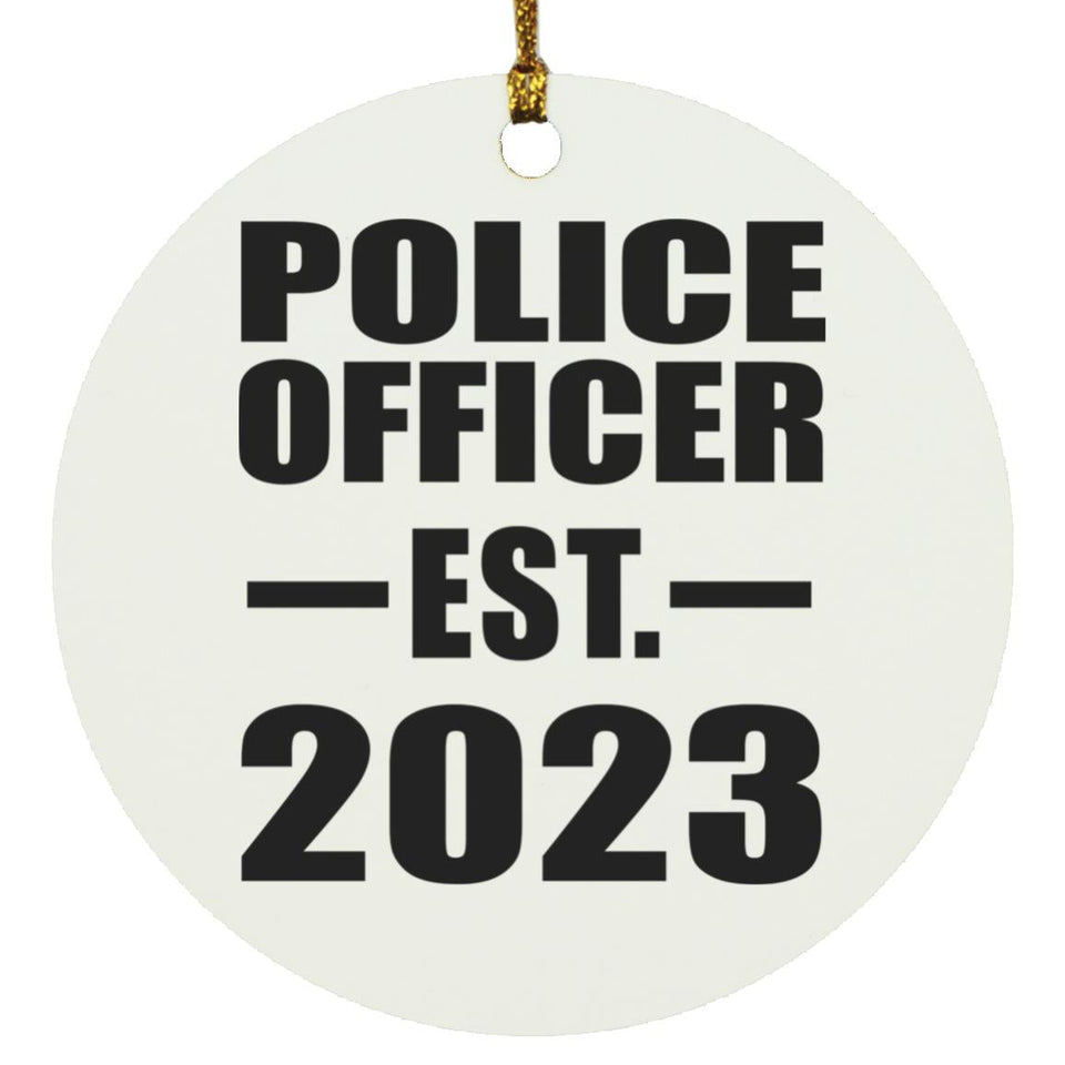 Police Officer Established EST. 2023 - Circle Ornament