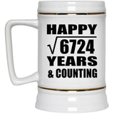 Happy 82nd Anniversary Square Root of 6724 Years & Counting - Beer Stein