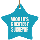 World's Greatest Surveyor - Star Ornament