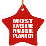 Most Awesome Financial Planner - Star Ornament