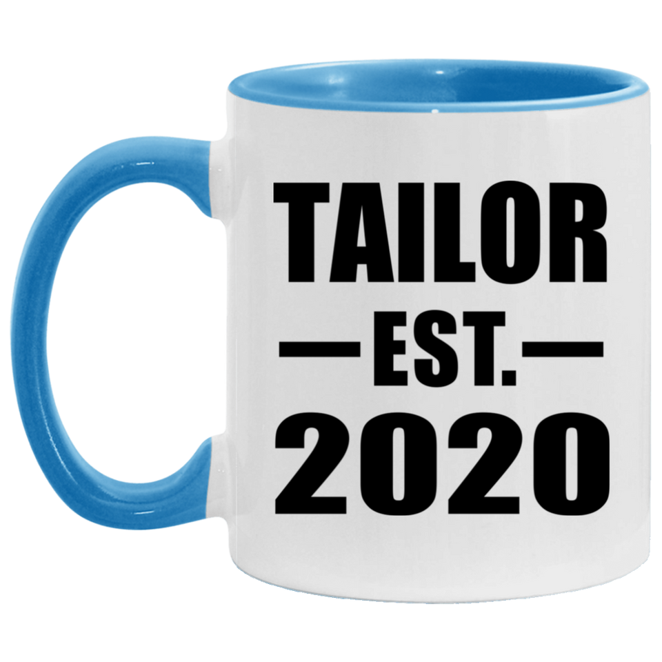 Tailor Established EST. 2020 - 11oz Accent Mug Blue