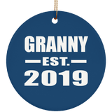 Granny Established EST. 2019 - Circle Ornament