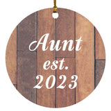 Aunt Established Est. 2023 - Circle Ornament E