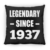 87th Birthday Legendary Since 1937 - Throw Pillow Black