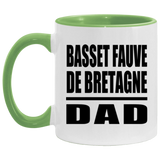 Basset Fauve De Bretagne Dad - 11oz Accent Mug Green